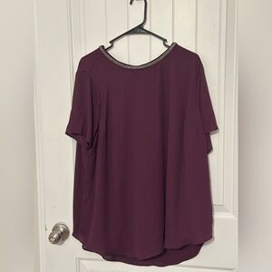 Torrid Purple Beaded Neckline Blouse